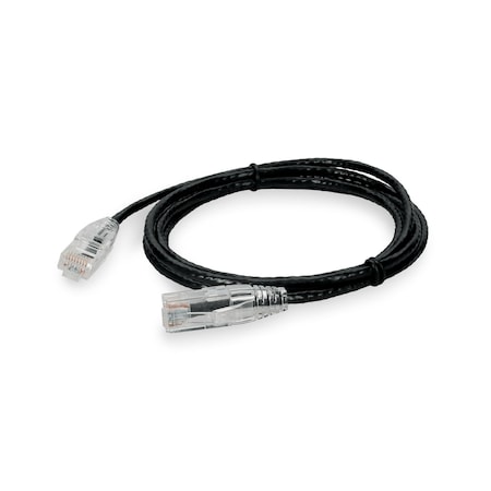 Add-On 5FT RJ-45 MALE TO RJ-45 MALE STRAIGHT BLACK CAT6 SLIM UTP COPPER PVC P ADD-5FSLCAT6-BK